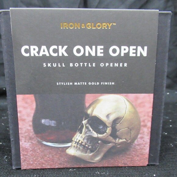 Iron & Glory Heavyweight Metal Skull Bottle Opener - Picture 2 of 10